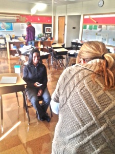 Getting ready for my close-up during the first shoot with Nine Network for "All Grown Up."